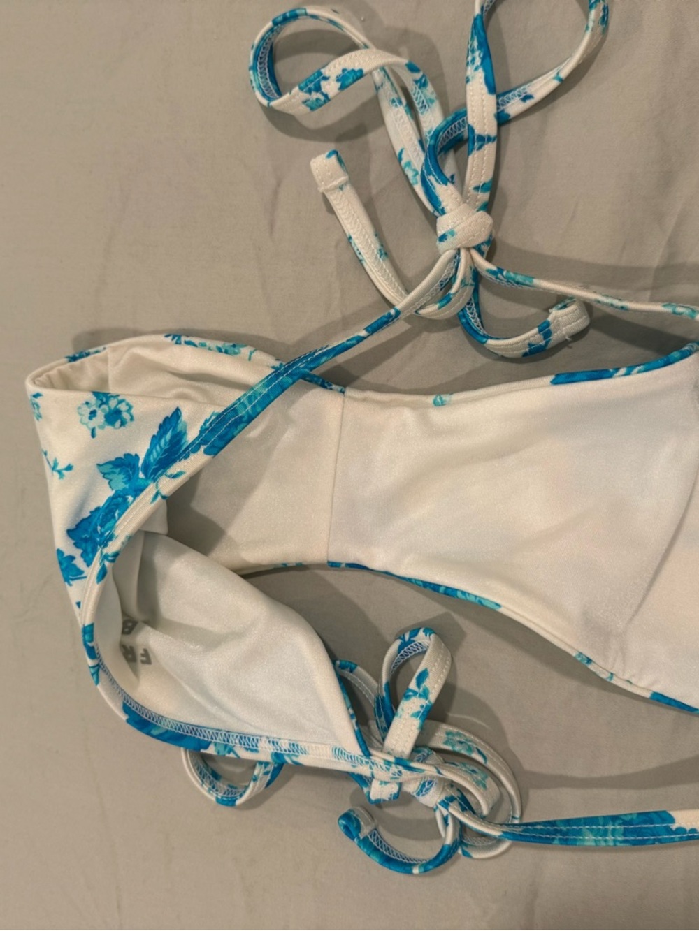 Frankie’s Bikinis Atlas Ruffle Bandeau Top and Ruffle String Bottom Bikini - Picture 6 of 9